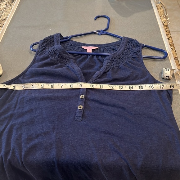 Lilly Pultizer navy tank top - Picture 3 of 4